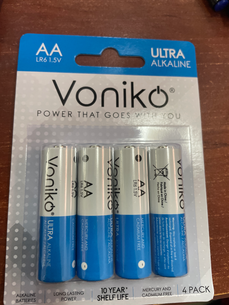  voniko ultra alkaine بطاريات فونكيو  AA عدد 4  