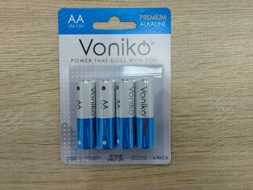  voniko  premium alkaline بطاريات فونكيو  AA عدد 4    
