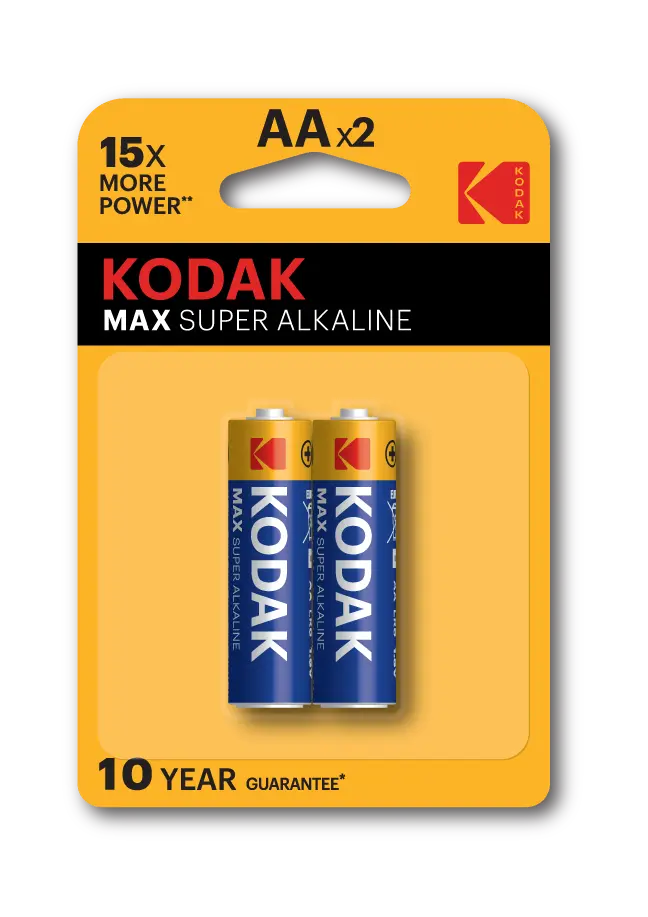 بطاريات Kodak ألكالاين ماكس AA عدد2