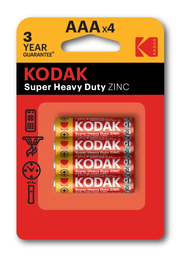بطاريات Kodak زنك بالكرت AAA ريموت