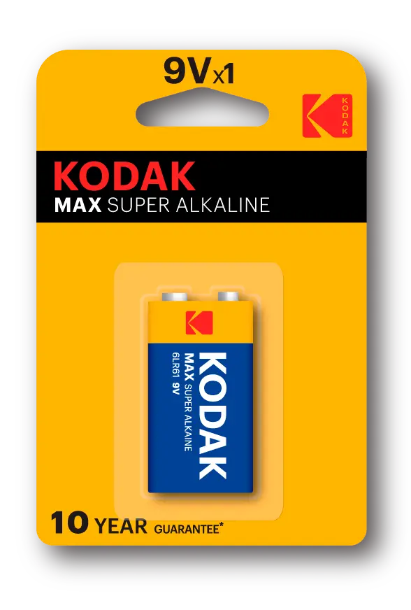 بطاريات Kodak ألكالاين ماكس 9V