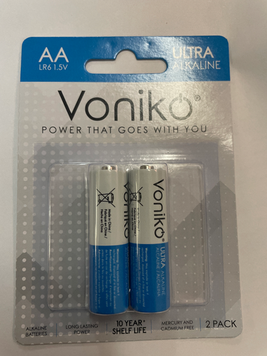[2088235]  voniko ultra alkaine بطاريات فونكيو  AA عدد 2    