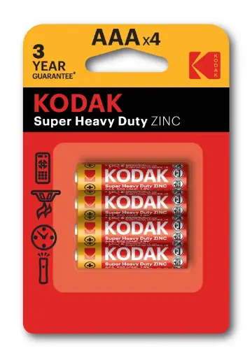 [3953321] بطاريات Kodak زنك بالكرت AAA ريموت