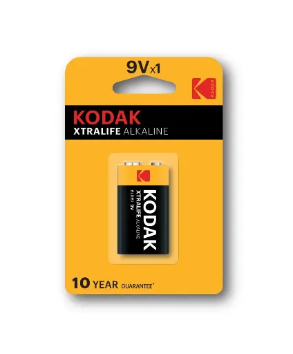 [K.B.A 30952010] بطاريات Kodak ألكالاين- إكسترا لايف9V